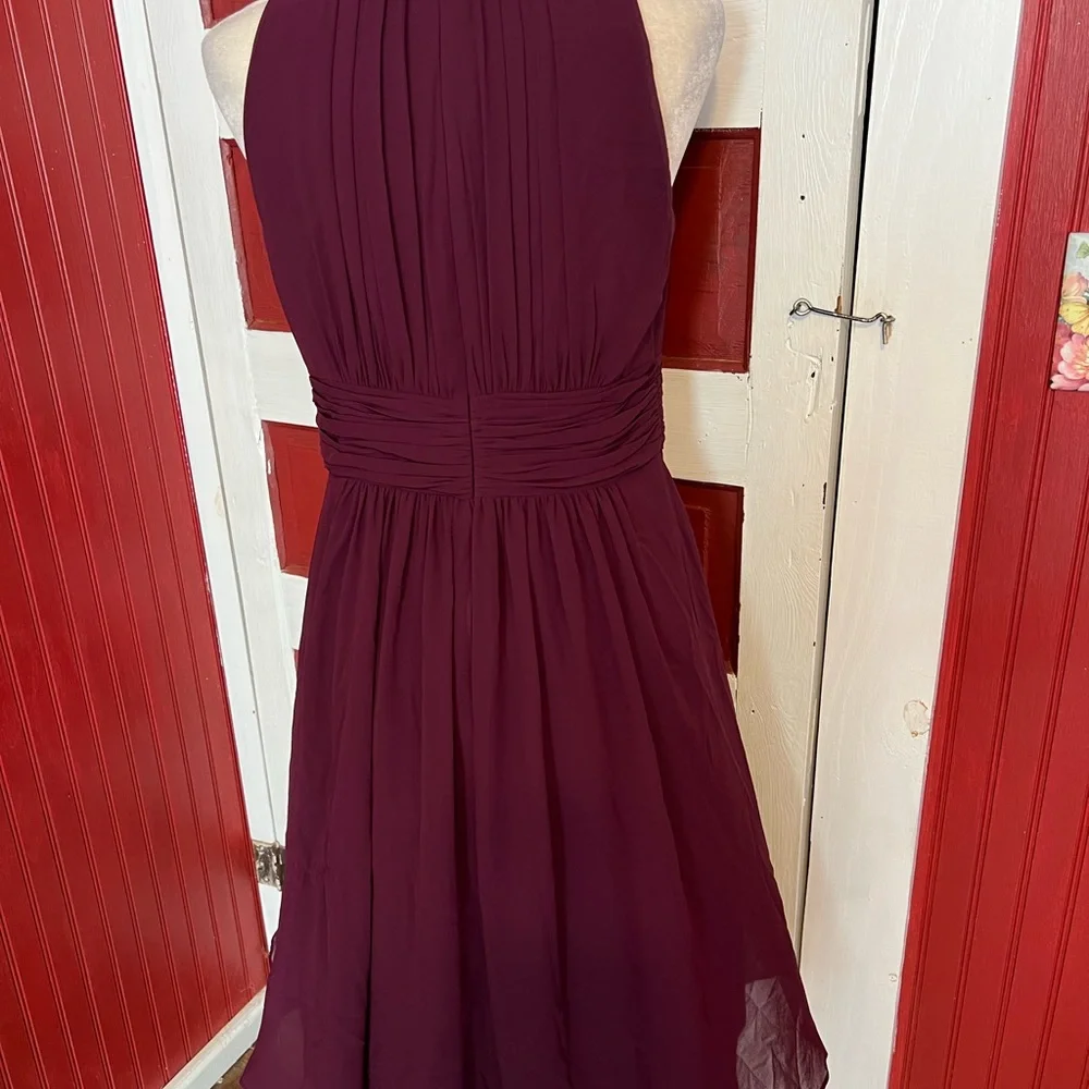 Ralph Lauren Evening Wine Colored Cocktail Party Dress 8 - Picture 3 of 5